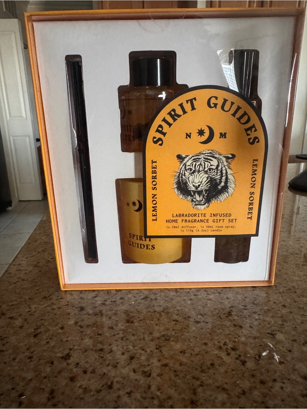 North Muse Spirit Guides Tiger Labradorite Lemon Sorbet Home Fragrance Gift Set